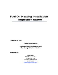 Fuel Oil Heating Installation Inspection Report - Yukon Housing ...