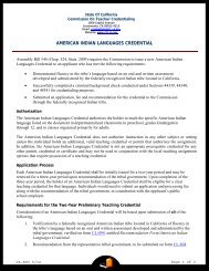 american indian languages credential - Commission on Teacher ...