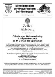 Mitteilungsblatt der Ortsverwaltung Zell-Weierbach