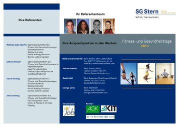 klicken für den aktuellen Flyer (PDF) - fit for job, Sport- und ...