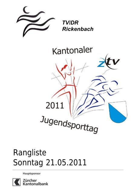 Rangliste Jugendsporttag 2011 - TV Wiesendangen