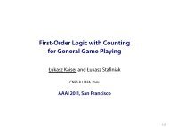 First-Order Logic with Counting for General Game Playing - liafa