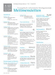 05-mettmenstetten pdf, Gemeindeseite reformiert Nr. 5, Mai 2011