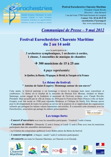 FRANCE - Charente Maritime - Mai 2012 - Eurochestries