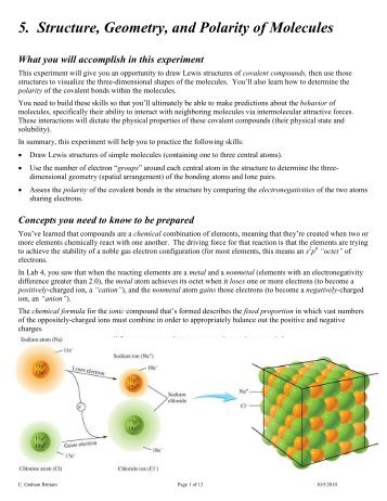 Structure, Geometry, and Polarity of Molecules