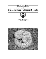 January - Chicago Herpetological Society