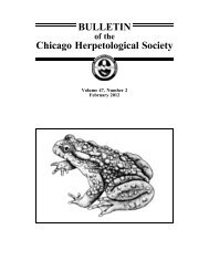 February - Chicago Herpetological Society