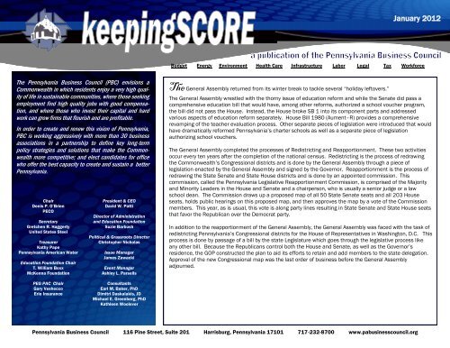 keepingSCORE January 2012 - BIPAC