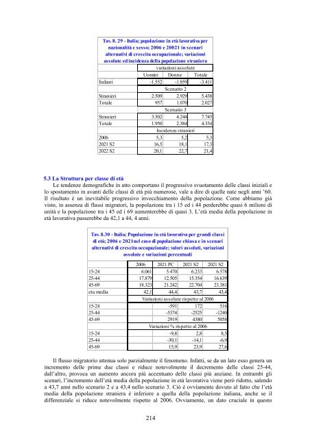 Il futuro demografico dell'Italia - Dipartimento di Economia politica