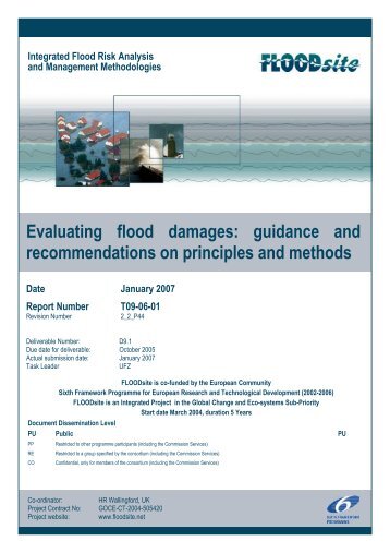 Evaluating flood damages: guidance and ... - FLOODsite