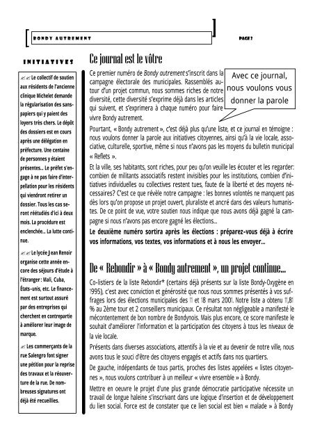 JOURNAL BONDY AUTREMENT