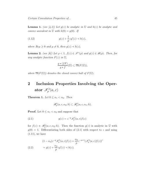 Certain Convolution Properties of Multivalent Analytic Functions ...