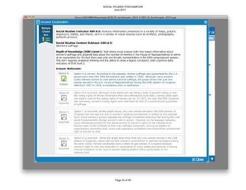 Social Studies Item Sampler - GED Testing Service