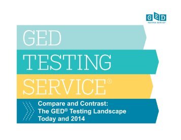 Compare and Contrast - GED Testing Service