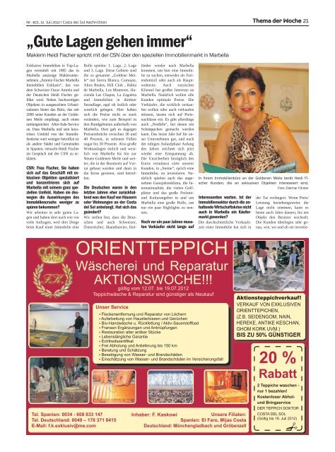 Orientteppich Marbella Immobilien Exklusiv