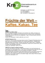 Tee, Kaffee, Kakao - FrÃ¼chte der Welt 1