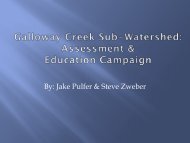 Galloway Creek Sub-Watershed: Assessment and Education ...