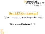Der LEVO - beim Dachverband der Steirischen Behindertenhilfe!