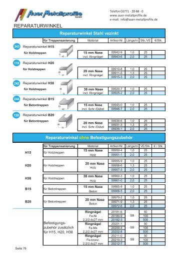 17, 33, 76, 80-83 - Auer Metallprofile