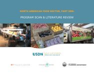 North American Food Sector: Program Scan and Literature Review