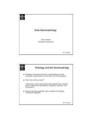 Soils Geomorphology Pedology and Soil Geomorpholgy