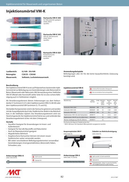 Injektionsmörtel VM-K - MKT Metall-Kunststoff-Technik GmbH & Co ...