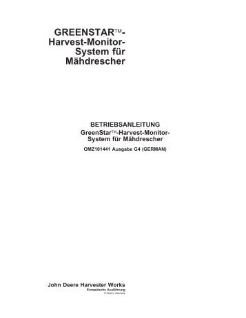 Harvest-Monitor - StellarSupport -  John Deere