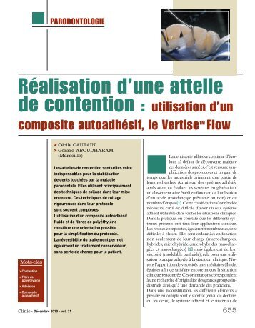 Clinic Dec 2010_Attelle de Contention et Vertise Flow_Dr ... - Kerr