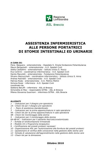 Protocollo stomie - ASL di Brescia