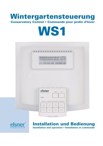 Wintergartensteuerung WS1 - Elsner Elektronik GmbH