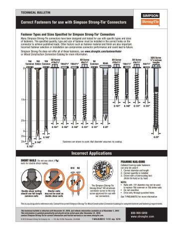 Technical Bulletin - Simpson Strong-Tie