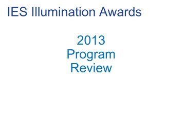 IES Illumination Awards - Illuminating Engineering Society