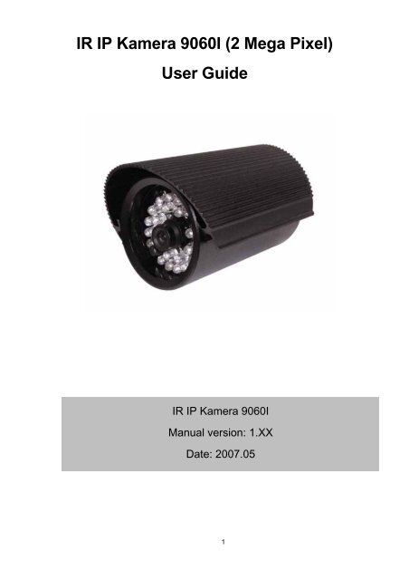 IR IP Kamera 9060I (2 Mega Pixel) User Guide - Aviosys