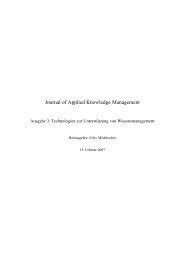 Journal of Applied Knowledge Management - Felix Moedritscher