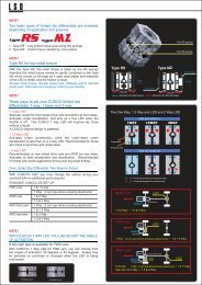 Type RS for low initial torque Three ways to set your CUSCO limited ...