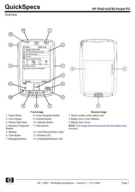 Hp Ipaq Hx2790 Pocket Pc Bulcom00 Com