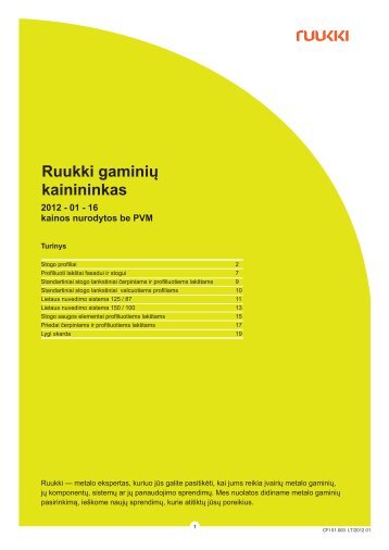 Ruukki gaminiÅ³ kainininkas 2012 (*.pdf) - Stogdengiai.lt