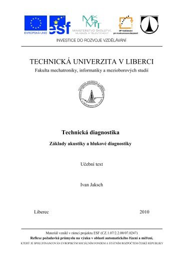 Základy akustiky a hlukové diagnostiky - Technická univerzita v Liberci