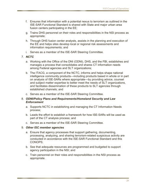 NSI Concept of Operations Version 1, December 2008