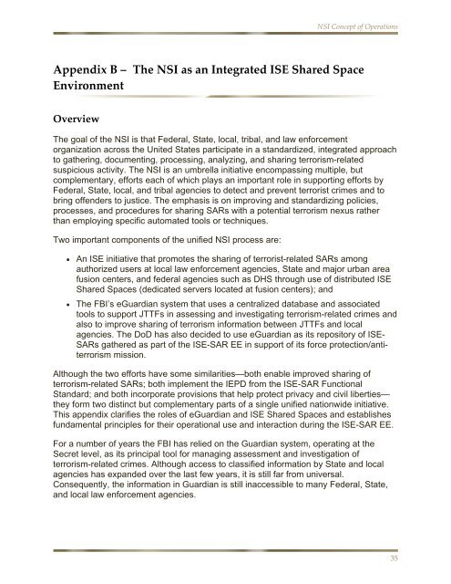 NSI Concept of Operations Version 1, December 2008