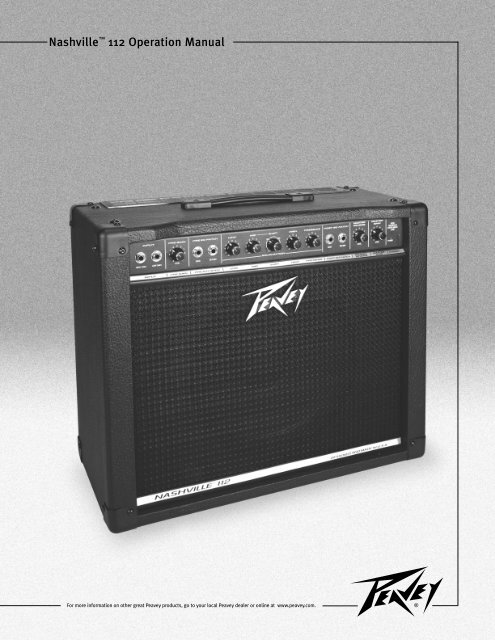 Nashville 112 Operation Manual - Peavey