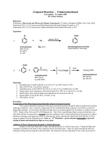 Grignard Reaction - Triphenylmethanol