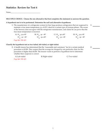 Stat Review For Test 4.tst