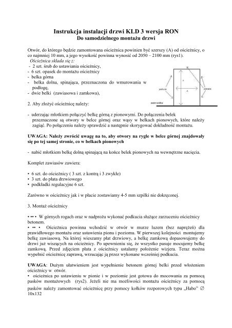 Instrukcja MontaÅ¼u - Multi-Door