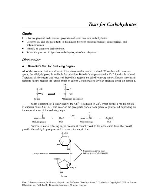 Tests for Carbohydrates