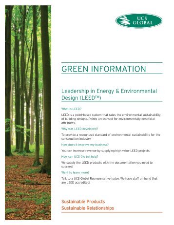 LEED / FSC / CARB Information - Upper Canada Forest Products