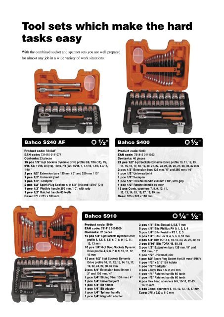 The new generation of Bahco socket sets - Trade Tools