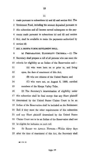 Hoopa appendix supporting summary judgment - Schlosser Law Files