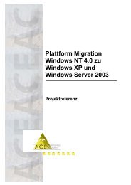 Plattform Migration Windows NT 4.0 zu Windows XP und ... - ACE