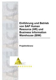 EinfÃ¼hrung und Betrieb von SAP Human Resource (HR) und ... - ACE